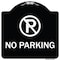 Signmission Designer Series-No Parking Small, Black & White Heavy-Gauge Aluminum, 18" x 18", BW-1818-9816 A-DES-BW-1818-9816 - alternate 1